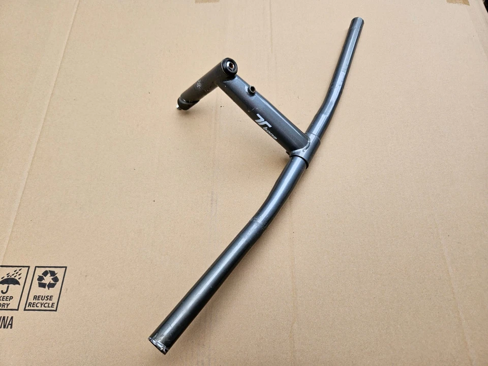 Vástago de pluma elevadora Tioga T-Bone Avenger 150 mm vintage de 1" + barras planas de 58 cm a juego Foto 2 de 4