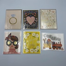 Rifle Paper Co. Greeting Cards  Envelopes NEW Lot of 6 Birthday Wedding Baby