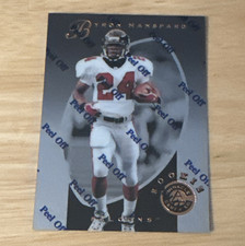 Pinnacle Certified Byron Hanspard Rookie Atlanta Falcons Football Card #124. rookie card picture