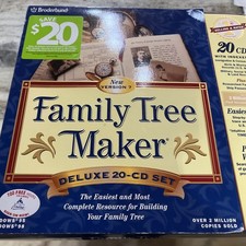 Complete Br derbund Software Version 7 Family Tree Maker 20 Cd. Windows 95/98