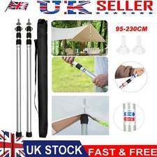 Telescopic Tarp Pole,Extendable Tent Poles for Sun Sails Tarpaulin 90-230cm *……#