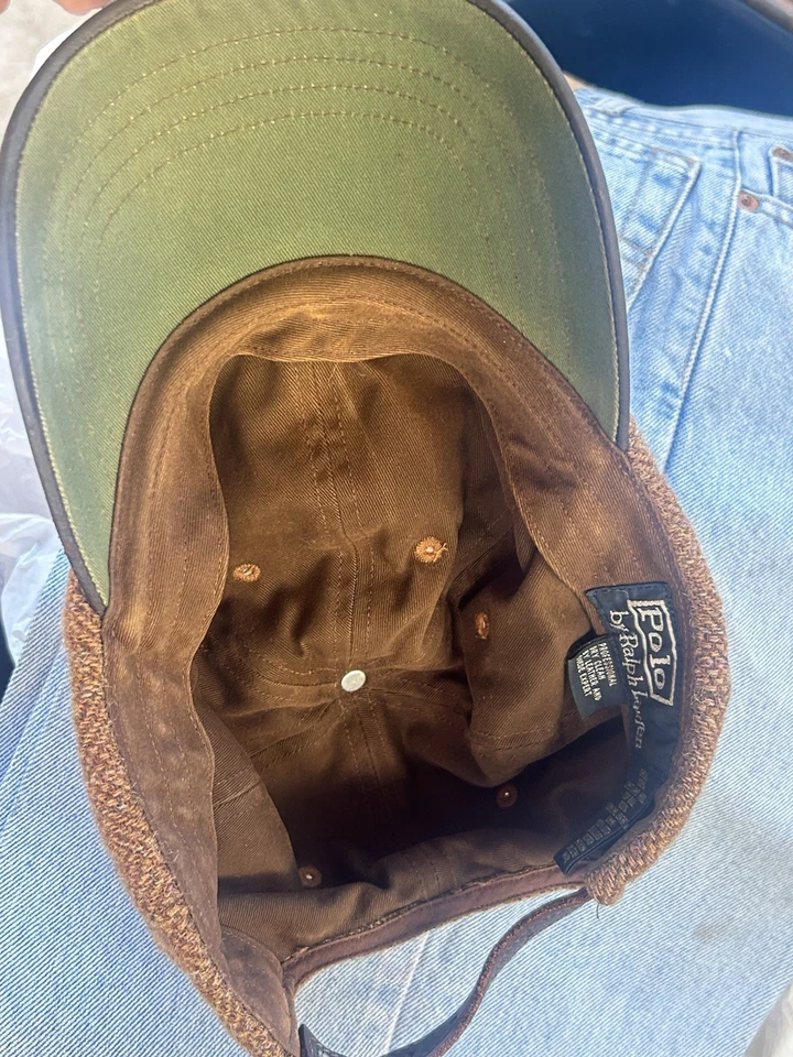 Polo Ralph Lauren Vintage Hat Cap Wool Leather - Image 4 of 4