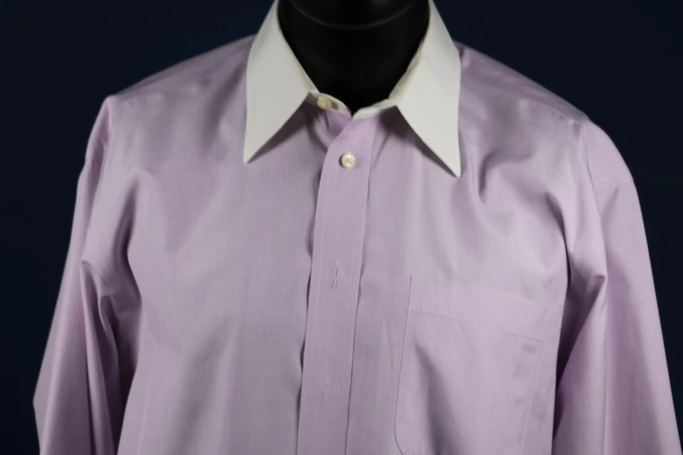 Nautica Contrast Collar Non Iron Dress Shirt 15.5 34/35 Premium Cotton Chest 46 - Image 3 of 4