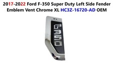 2017-2022 Ford F350sd Left Side Fender Emblem Vent Chrome Xl Hc3z-16720-ad