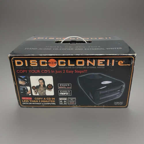 e3 Works DISC CLONE II Model No. DCU-4002 1 - 1 CD Copier w/BOX Tested, WORKING