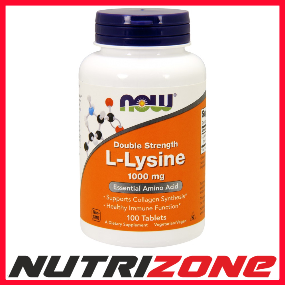 NOW Foods L-Lysine, 1000mg - 100 tablets