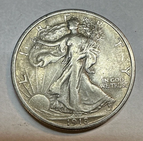 1918 Walking Liberty Half Dollar 305 XF