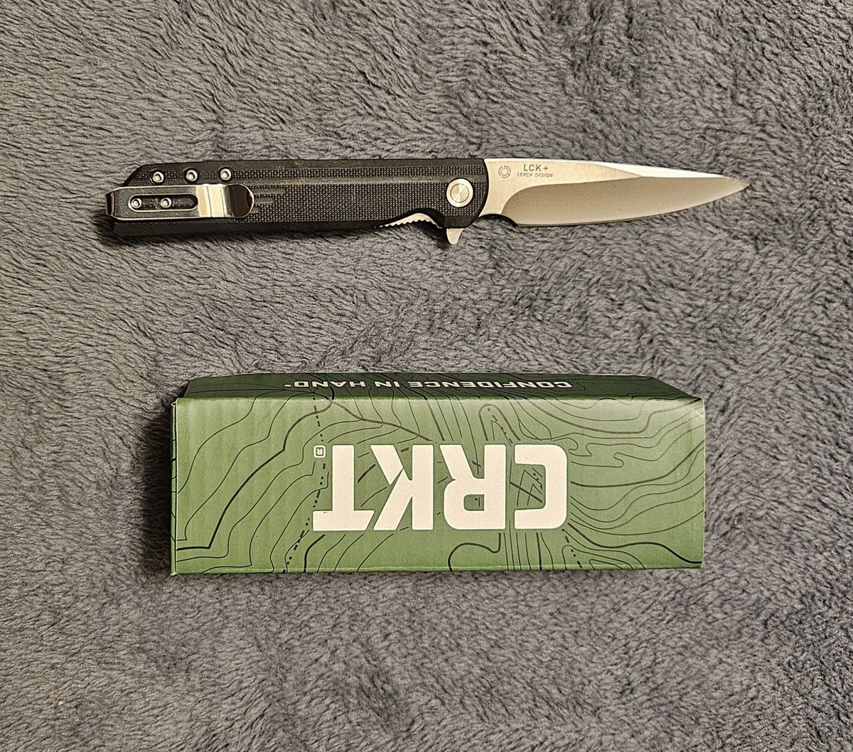 CRKT LCK+ Everyday Carry Assisted Opening Pocket Knife Black
