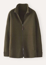 New Poetry ZIP-FRONT KNITTED JACKET Boiled wool, Choose Color & Size !!