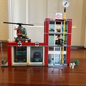 Lego City Fire Station 60004, Complete With Instructions, Used