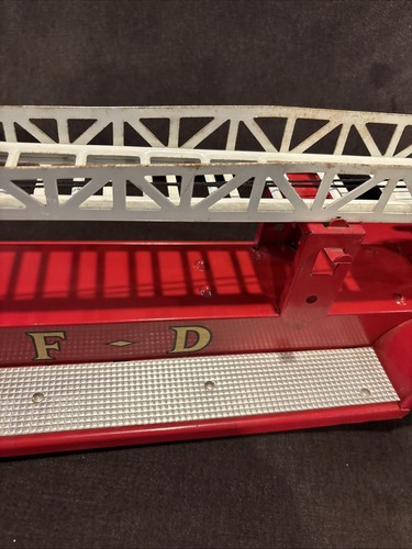 Camión de Bomberos Tonka TFD Escalera Aérea Hidráulica Años 60 De Colección -100% Completo - ¡BONITO! - Imagen 5 de 23