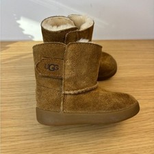 UGG Keelan Chestnut Suede Sheepskin Toddler Boots 1096089T Size 4/5 Kids Winter