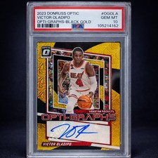 2023 Donruss Optic Victor Oladipo Black Gold Opti-Graphs Auto PSA 10 POP 1 8/8