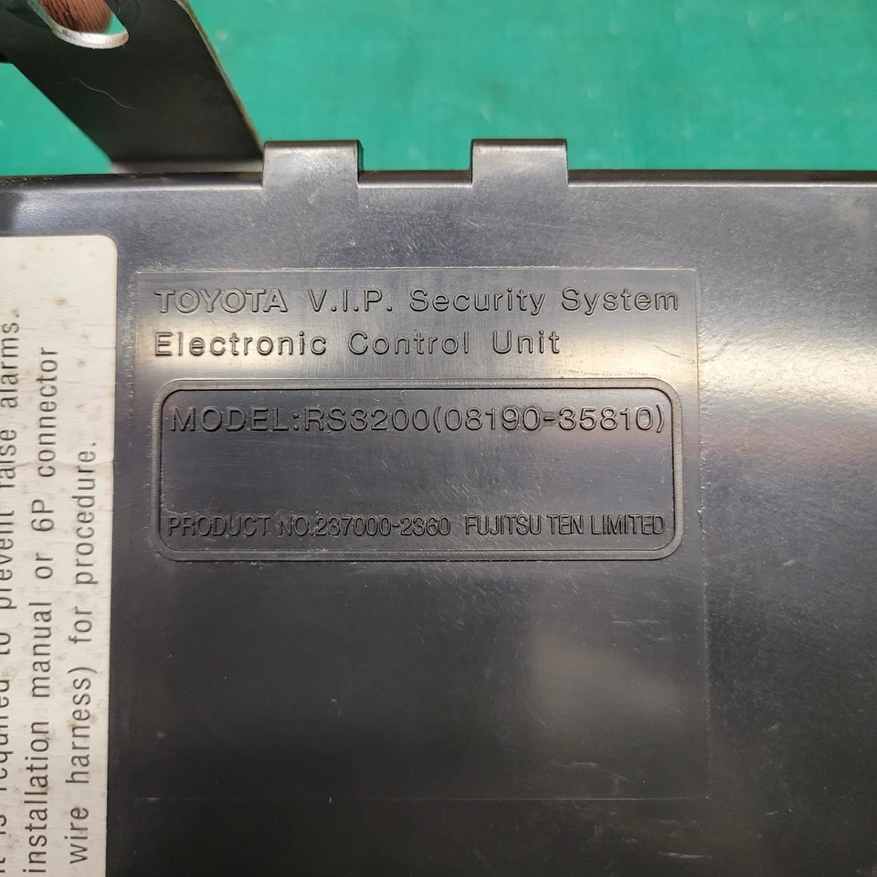 2000-2001 Toyota 4Runner V.I.P. Security System OEM 08190-35810 - Image 4 of 4