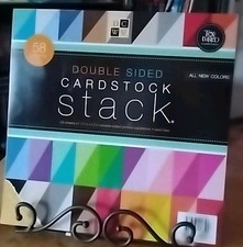 NEW DCWV Double Sided Cardstock Stack, Textured, 58 Sheets, 12 x 12 inches