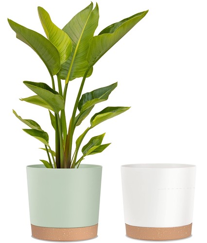 Plant Pots for Indoor Plants, 2 Pack 12 Inch Pots for Plants, Lightweight Lar...