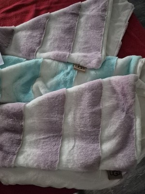 3- Koolaburra Ugg-20 By 20 Decorative Pillow Covers- 2 Purple Stripe And 1 Teal