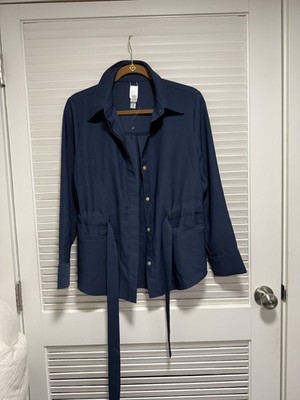 Navy Blue Wynne Layers Belted Topper Size M