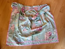Vintage Cotton Half Apron Floral Cottage Granny Core Pastels 1 Pocket