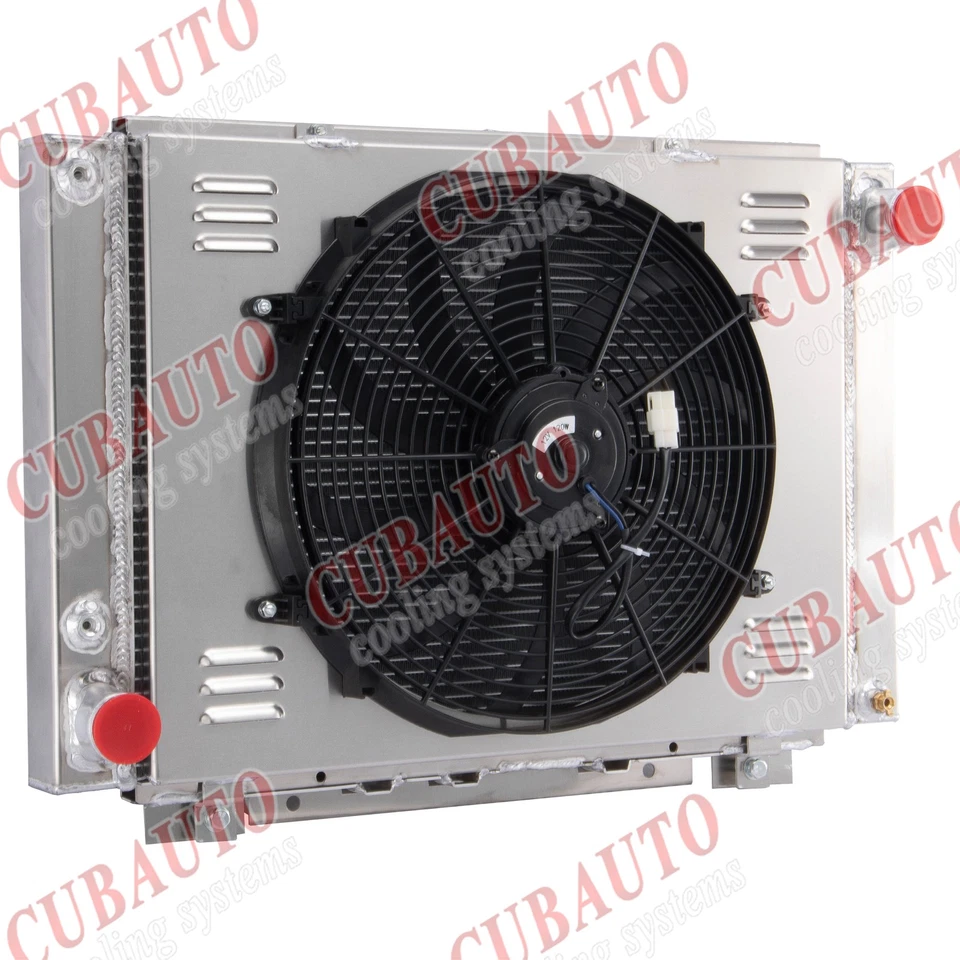 3Row Aluminum Radiator+Shroud Fits 1961-1966 Ford Thunderbird 6.4L 6.6L 7.0L V8 - Image 2 of 4