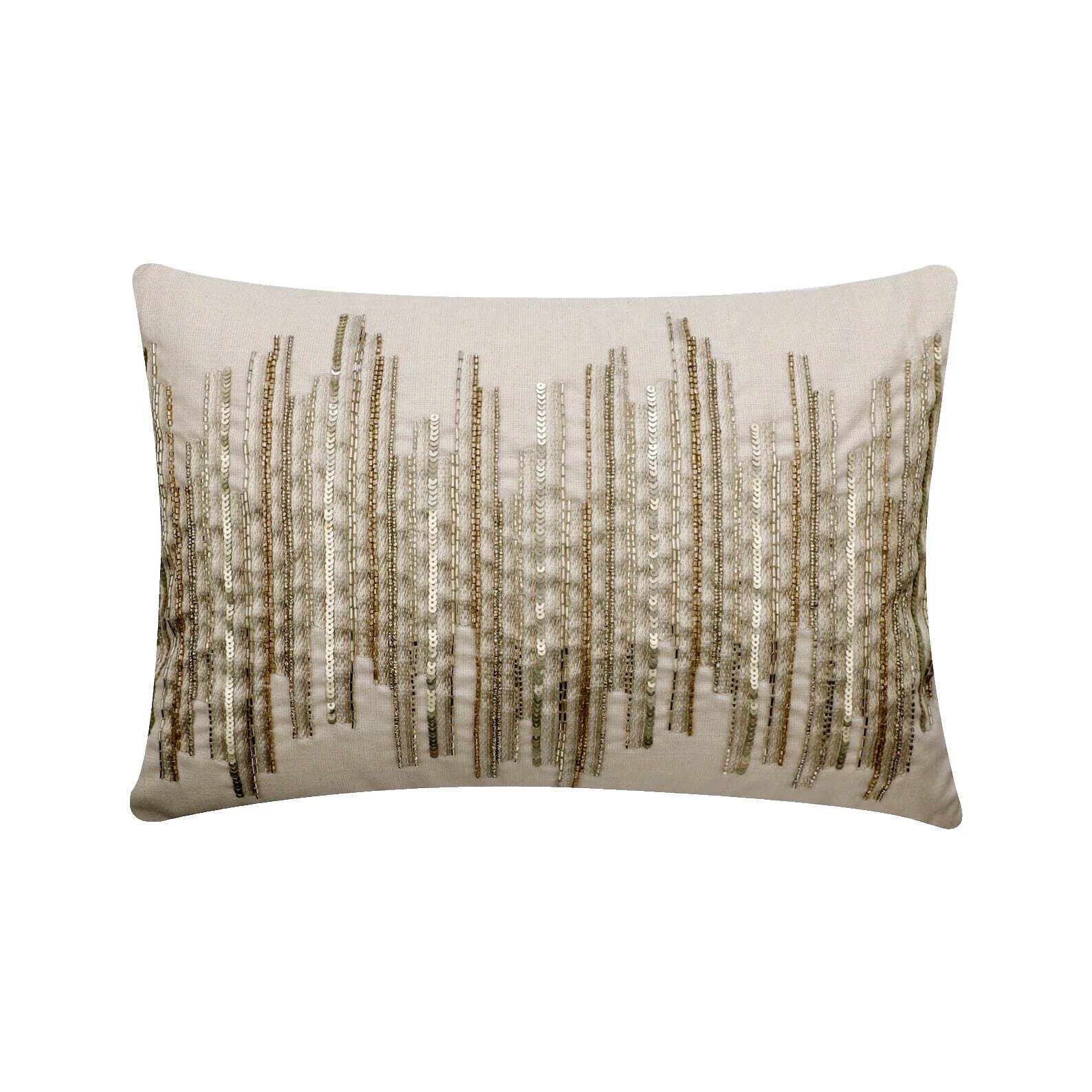 White Beaded Home Décor Pillows