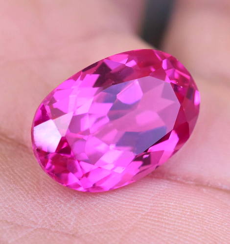 Natural Pink Ruby 21.30 Ct Oval Certified Flawless Loose Gemstone From Mogok - Picture 5 of 8