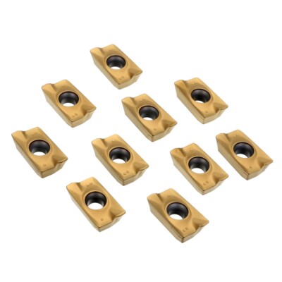 10 Inserti CNC APMT1604 DP5320 In Carburo - Per Lavorazione Acciaio E Inox, Rivestimento Oro - Foto 4