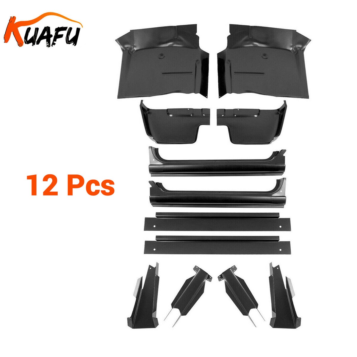 12PCS Rocker Panel Cab Corner Cab Mount Floor Pan For Chevy GMC