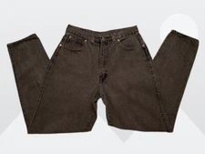 Gitano Emporio Women's Gray-Black Wash Hi-Rise Tapered Leg Denim Jeans Sz 12 Vtg