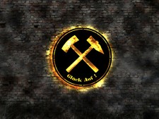 3D Wandbild Bergbau Zeche Glück auf no Aufkleber Schild Ruhrpott Steinkohle 