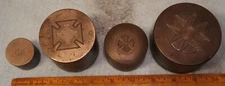 Antique BALDRIC & 3 MALTESE CROSS Fraternal Badge * 4 STEEL STAMPING DIES * MC34