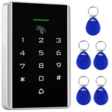 Door Access Control Keypad, 125KHz Proximity ID Card Access  Assorted Colors 