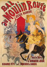Bal au Moulin Rouge Place Blanche Grand Fete Jugendstil Plakat Plakate A3 356