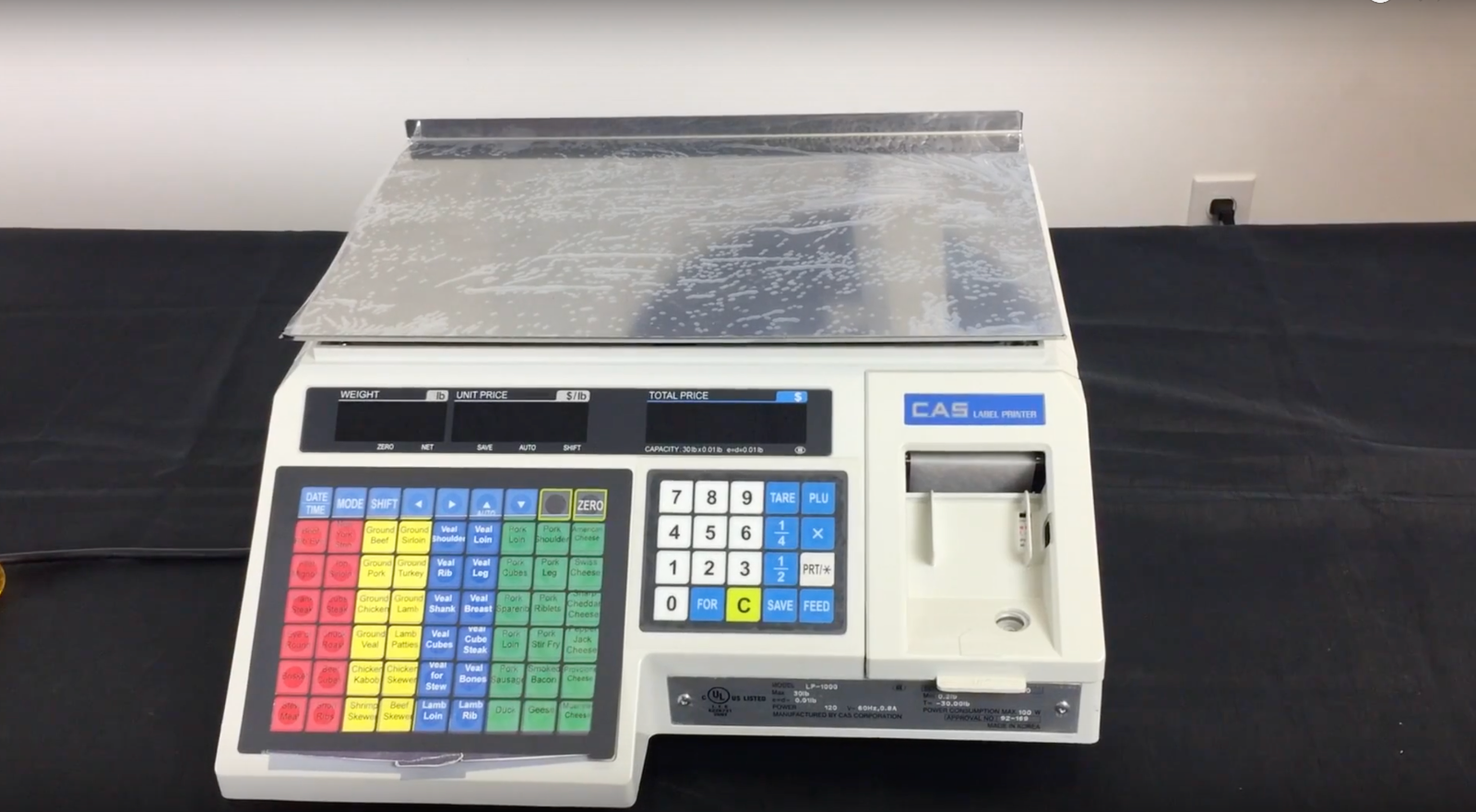 CAS, Label Printing Scale, 30 LB with Pole Display (P/N LP-1000NP) | eBay