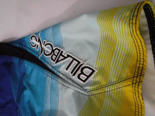 Billabong Platinum X Stretch Neon Yellow Blue Kid Surfboard Shorts Size 25 x 8"L - Picture 2 of 12