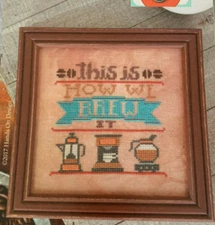 Hands On Design Cross Stitch Pattern Cool Beans! Brew It - Coffee