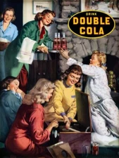 Double Cola - Vtg. Sleepover Theme New Metal Sign: 9x12 & Free Shipping
