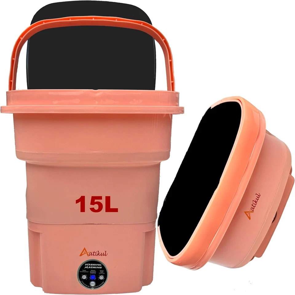 15L Foldable Portable Mini Washer, Small washing Machine for Small clothes - image 2 of 4