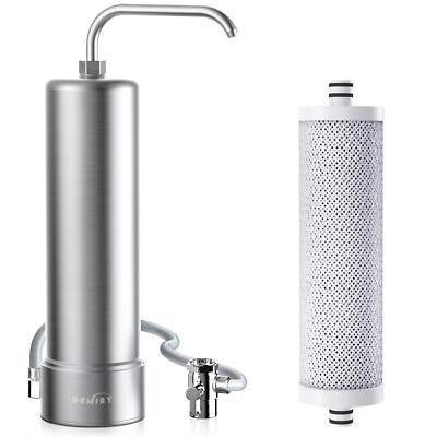 OEMIRY Countertop Water Filter & OM-CF01 Replacement Filter (2 Filters Included)