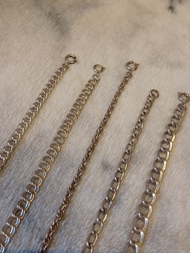 Sterling Silver Bracelets Minimalist Contemporary x 5 Not Scrap - Picture 4 of 6