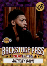 2020-21 Hoops Backstage Pass Hyper Red #3 Anthony Davis LAKERS /99