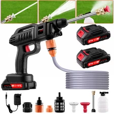 Cordless Electric High Pressure Water Spray Gun Portable Car Washer Cleaner Tool