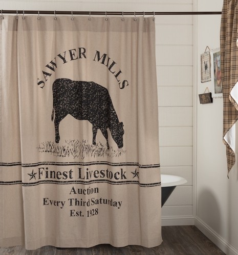 farmhouse shower curtain