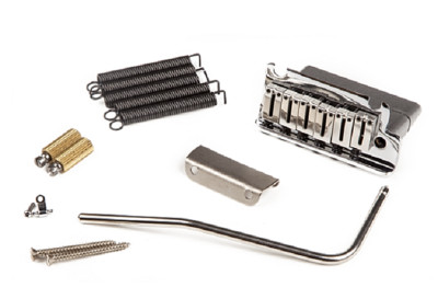 Genuine Fender '86-07 Strat Deluxe Chrome Tremolo w/Offset Saddles 007-7092-049