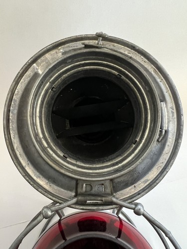 Vintage Adams & Westlake PRR Railroad Lantern Red Globe Etched PRR - Picture 9 of 17