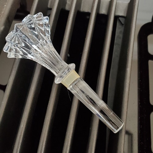 Waterford Kristall Flaschenverschluss Marquis irisches Glas markiert Gummidichtung 5" hoch - Bild 5 von 24