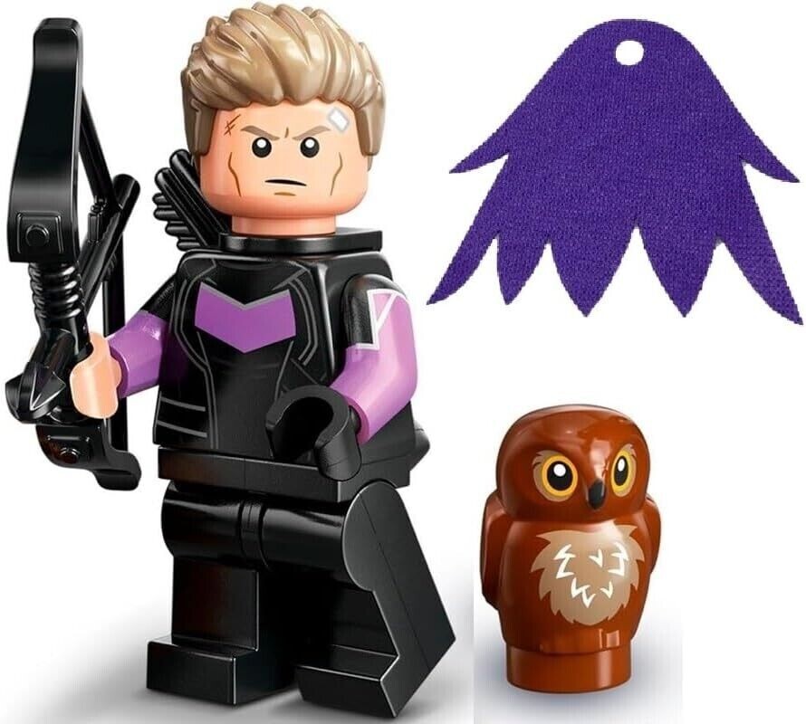 LEGO Marvel Series 2 Minifigure: Hawkeye with Purple Maleficent Cape - Superhero