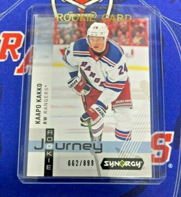 KAAPO KAKKO RC   2019-20 UD Synergy Rookie WHITE Jersey #RP-11 Rangers QTY 