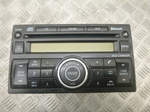2010 NISSAN QASHQAI RADIO 6 CD WECHSLER BLUETOOTH HEAD UNIT 28184JD45A