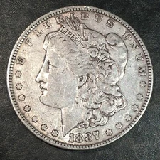 1887 Morgan Silver Dollar - High Quality Scans #Q580